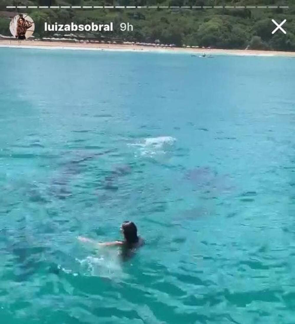 As imagens foram divulgadas por Luiza no stories sua conta no Instagram.