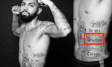 Erro bizarro em tattoo de Gabigol chama a atenção e internet não perdoa