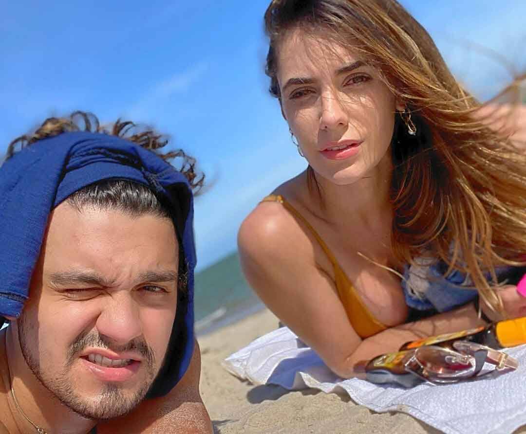 Luan Santana curte dia na praia com 'Sereia' em Maceió