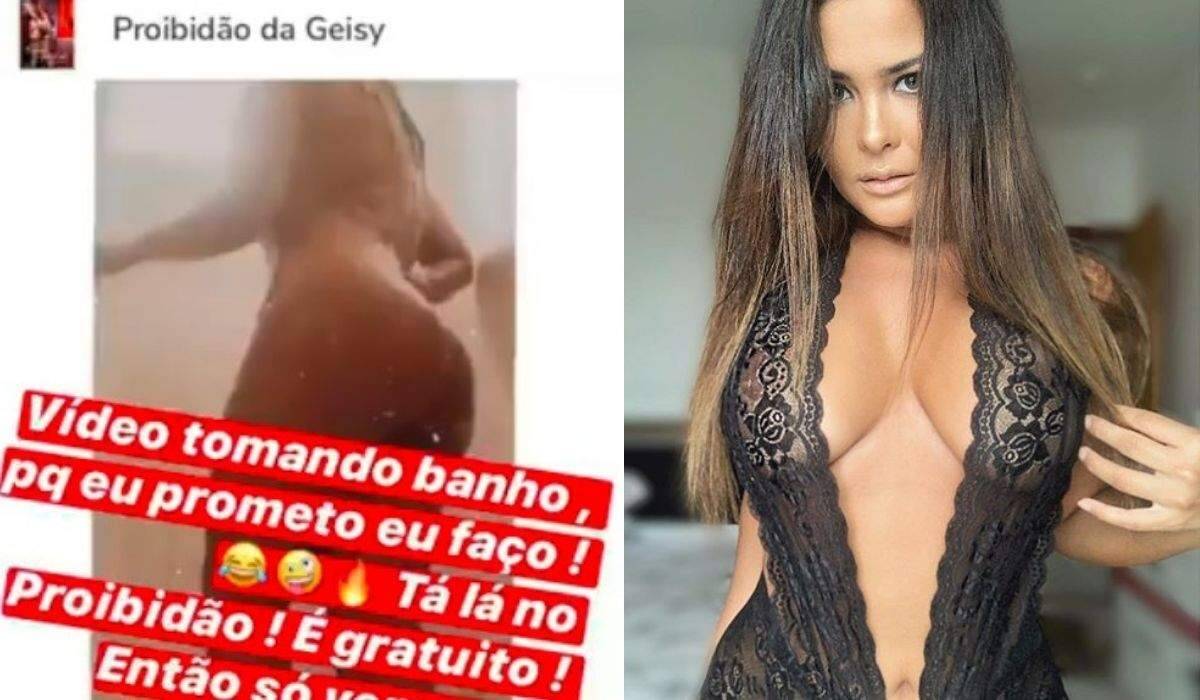 Geisy Arruda posta vídeo tomando banho em "grupo proibidão" e viraliza na web