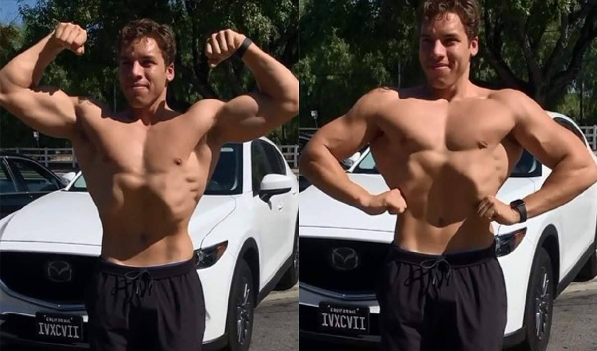 Filho de Arnold Schwarzenegger, Joseph Baena chama atenção ao exibir os músculos em vídeo