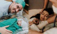 Marcelo Adnet posta foto de Patricia Cardosos e Alice logo após o parto
