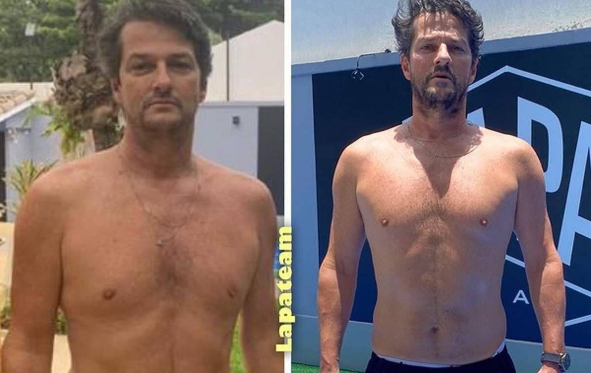 Marcelo Serrado mostra o antes e depois após começar a treinar: "perdi 6 kg"