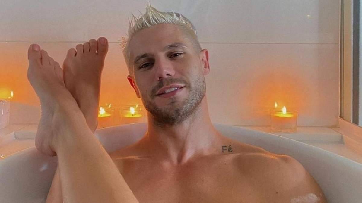 Ex-BBB Mari Gonzalez faz clique na banheira para celebrar 5 anos com Jonas Sulzbach