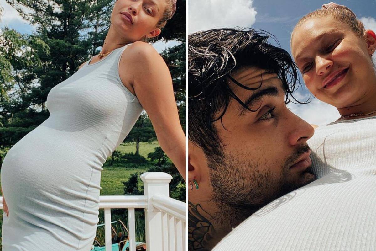 Gigi Hadid publica fotos inéditas de sua gravidez com Zayn Malik