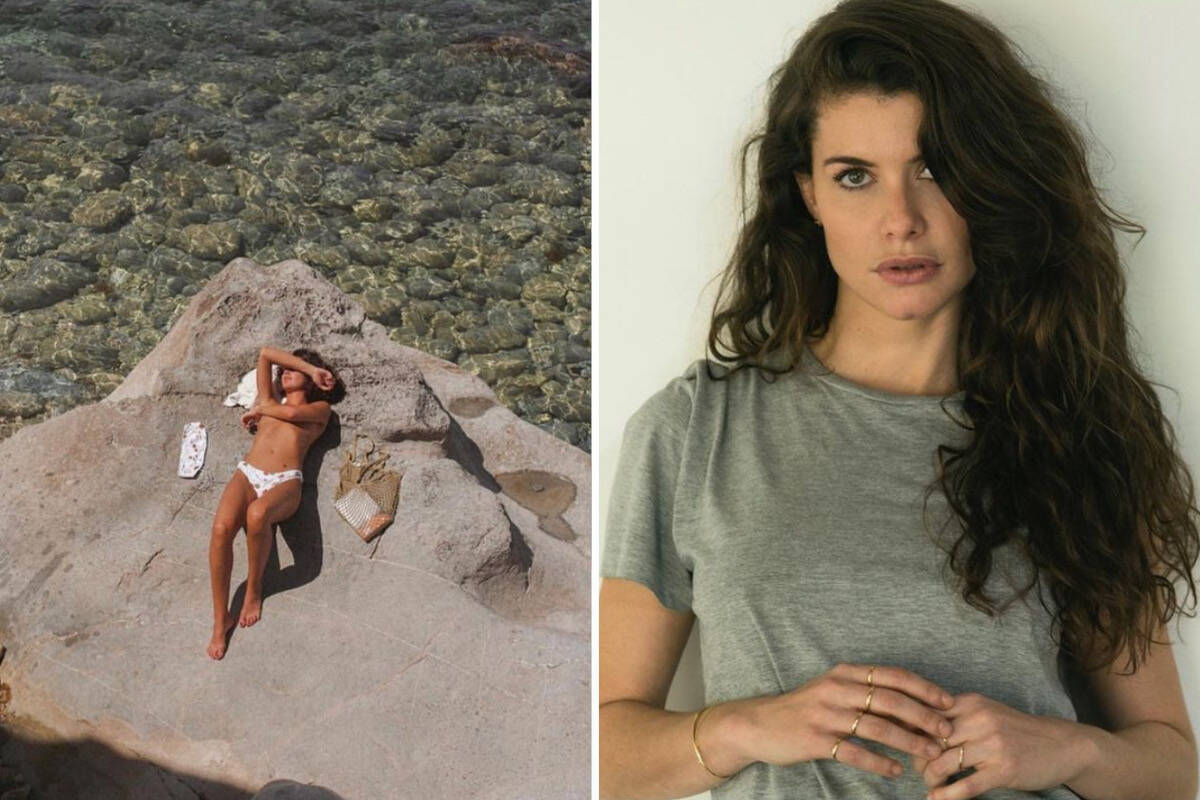 Mariana Goldfarb posa topless e chama a atenção de Alinne Moraes