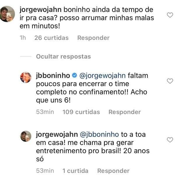 Ao responder fãs, Boninho revela que time do BBB 21 não está completo: "falta uns 6". (Foto: Reprodução/Instagram)