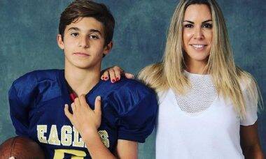 Joana Prado celebra conquista do filho em jogo de futebol americano: "muito orgulho"