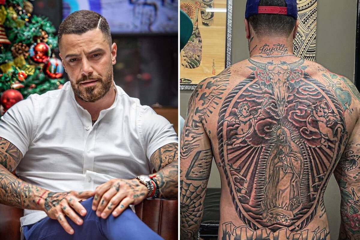 Felipe Titto fecha as costas com tatuagem e impressiona seguidores