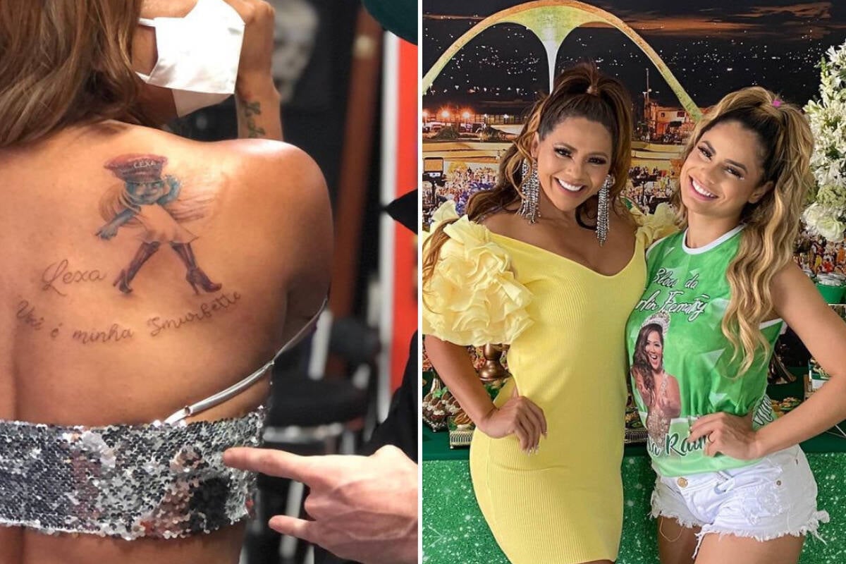 Mãe de Lexa faz tatuagem em homenagem à filha: "Minha Smurfette"