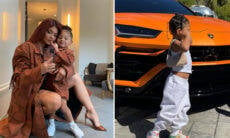 Stormi, filha de Kylie Jenner, ostenta bolsa de R$ 4,4 mil em clique