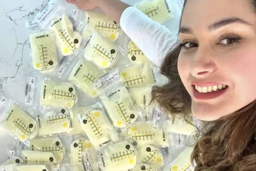 Fernanda Machado doa amostras de leite materno para pesquisas após vacina contra a Covid-19