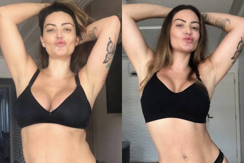 Laura Keller mostra antes e depois de perder 16 quilos: "Saia da zona de conforto"