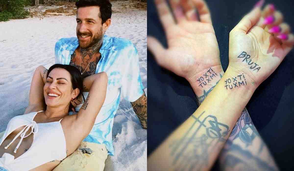 Cleo faz tatuagem junto com o namorado: 'você e eu'
