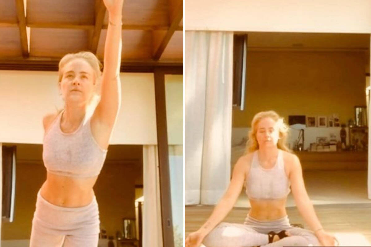 Angélica aparece fazendo yoga e reflete: "Sintonia com a vida"