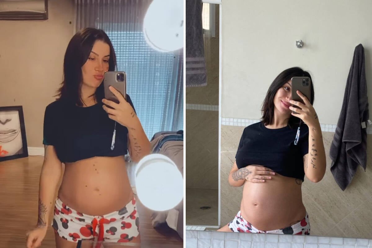 Bianca Andrade exibe barriga de 6 meses de gravidez e se emociona
