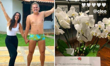 Cleo manda flores para Orlando Morais após alta: "Pai, que você continue nos inspirando"