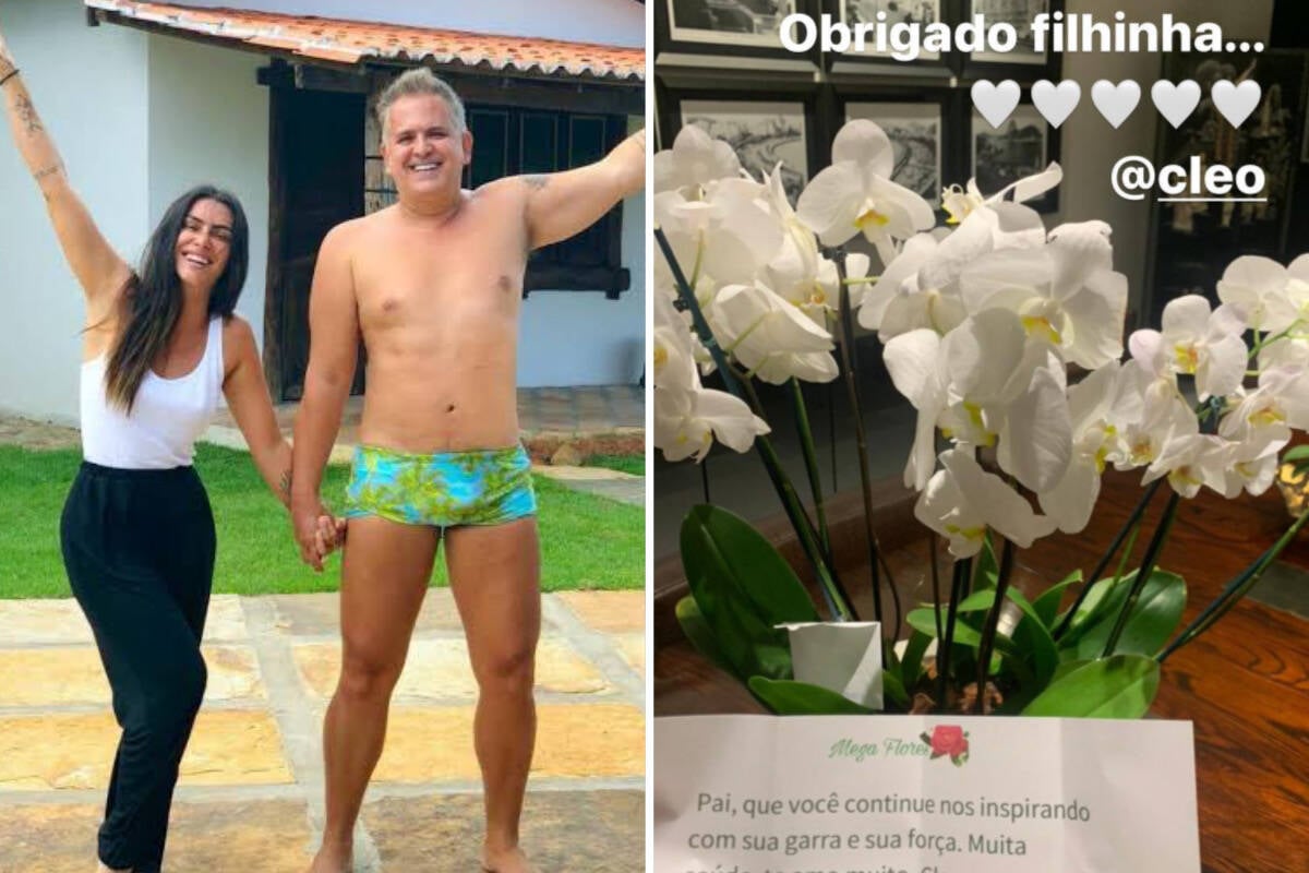 Cleo manda flores para Orlando Morais após alta: "Pai, que você continue nos inspirando"
