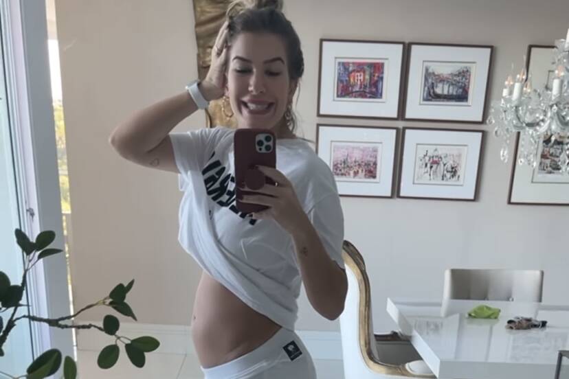Lore Improta exibe a barriga de 5 meses de gravidez e fala sobre o sexo do bebê