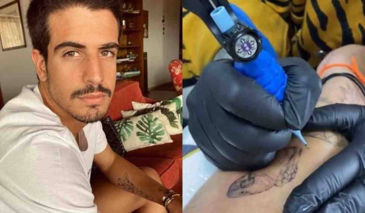 Enzo Celulari tatua arara no braço e brinca: 'aceito sugestão de nome'