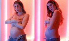 Julia Faria exibe 5 meses de gravidez em novo ensaio: 'com ela na barriga'