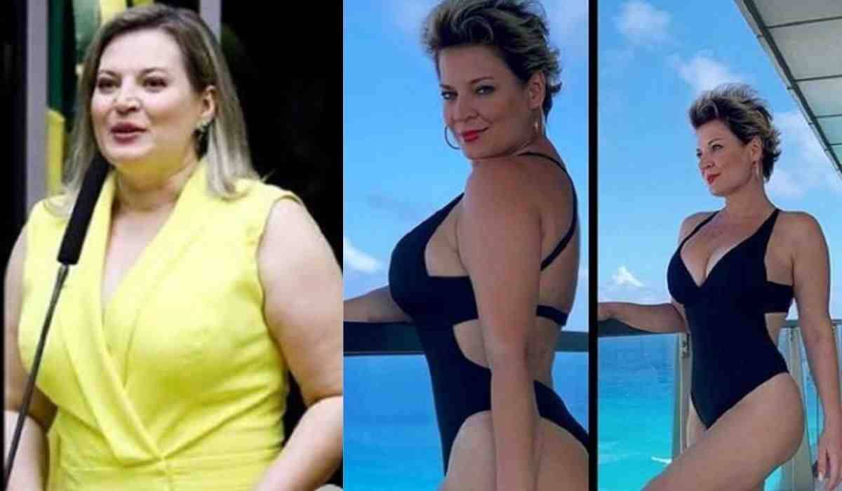 Joice Hasselmann exibe antes e depois de maiô após perder 24 quilos