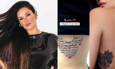Juliette exibe antes e depois de tattoo e explica: 'era uma homenagem'