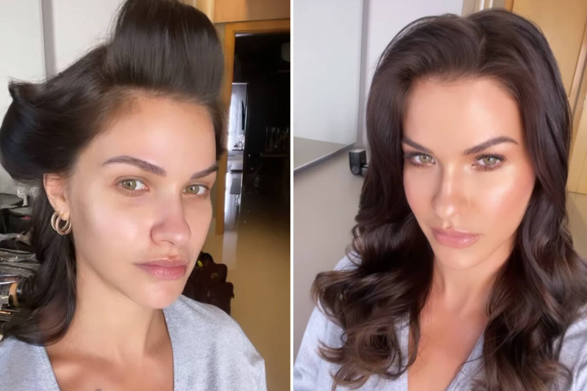 Andressa Suita impressiona com antes e depois de maquiagem poderosa