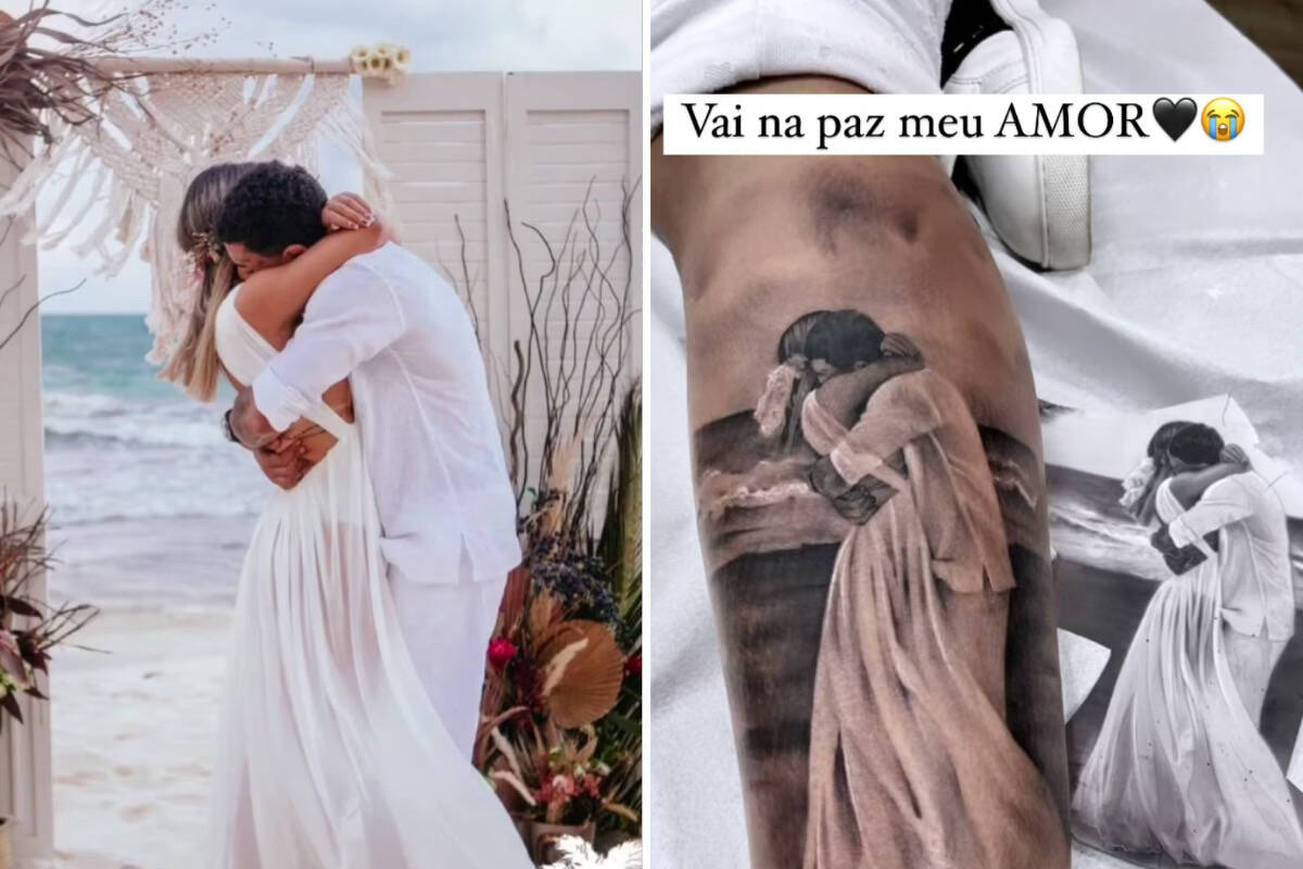 Viúva de MC Kevin faz tatuagem em homenagem ao cantor: "Um dia nos reencontraremos"