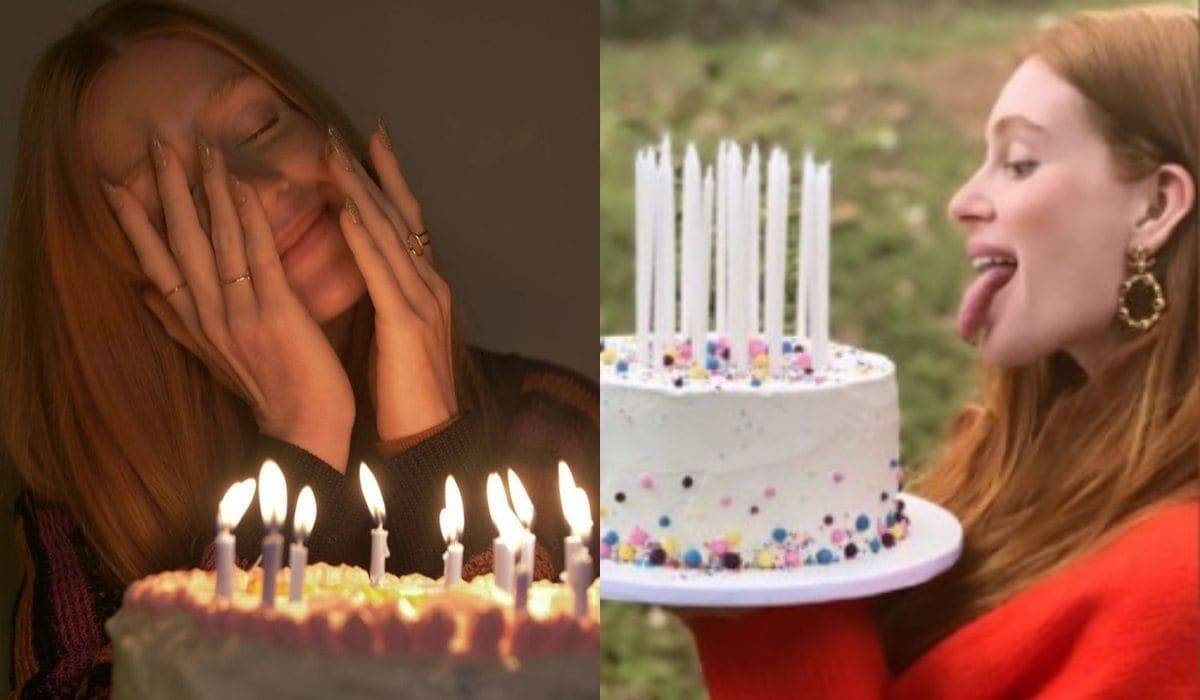 Marina Ruy Barbosa celebra aniversário de 26 anos com bolo e velinhas