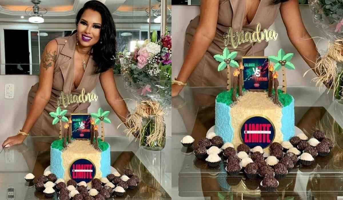 Ariadna celebra aniversário com bolo tema de 'No Limite': 'eu amei'