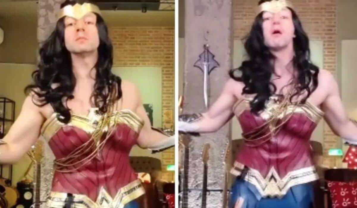 Lucas Lima diverte a web ao surgir vestido de 'Mulher-Maravilha' em vídeo