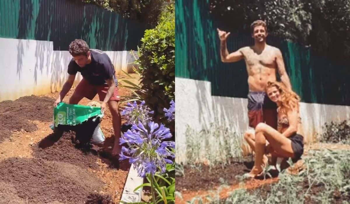 Pedro Scooby e Cintia Dicker exibem plantação em casa: 'nossa hortinha'