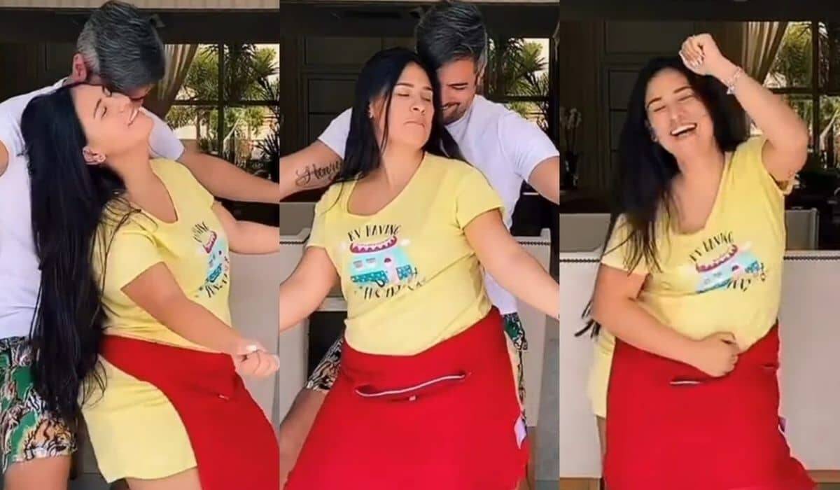 Simone Mendes encanta os fãs ao dançar 'pisadinha' com o marido''