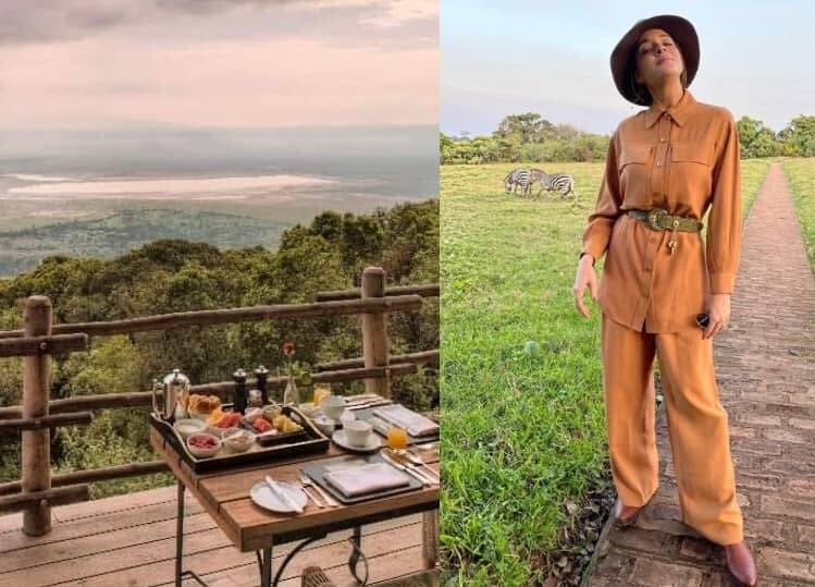 Luma Costa se hospeda em hotel na cratera de um vulcão na Tanzânia (Foto: Reprodução/Instagram)