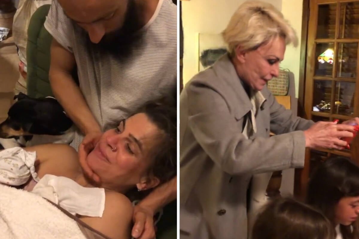 Genro de Ana Maria Braga compartilha vídeo do parto domiciliar do filho