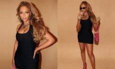Beyoncé posa com look preto e rosa e é comparada a boneca 'Barbie'