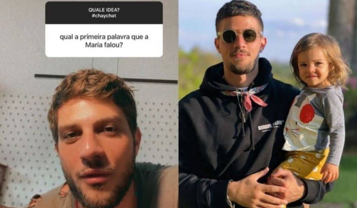 Chay Suede revela qual foi a primeira palavra que a filha falou