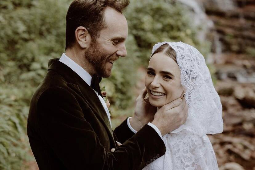Lily Collins celebra casamento com escritor: "Nunca fui tão feliz"
