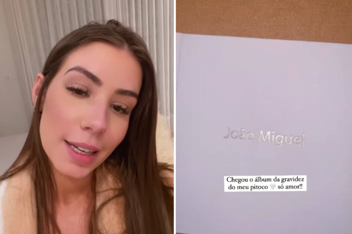 Maria Lina mostra álbum de gravidez de João Miguel: "Te amo mais que a vida"